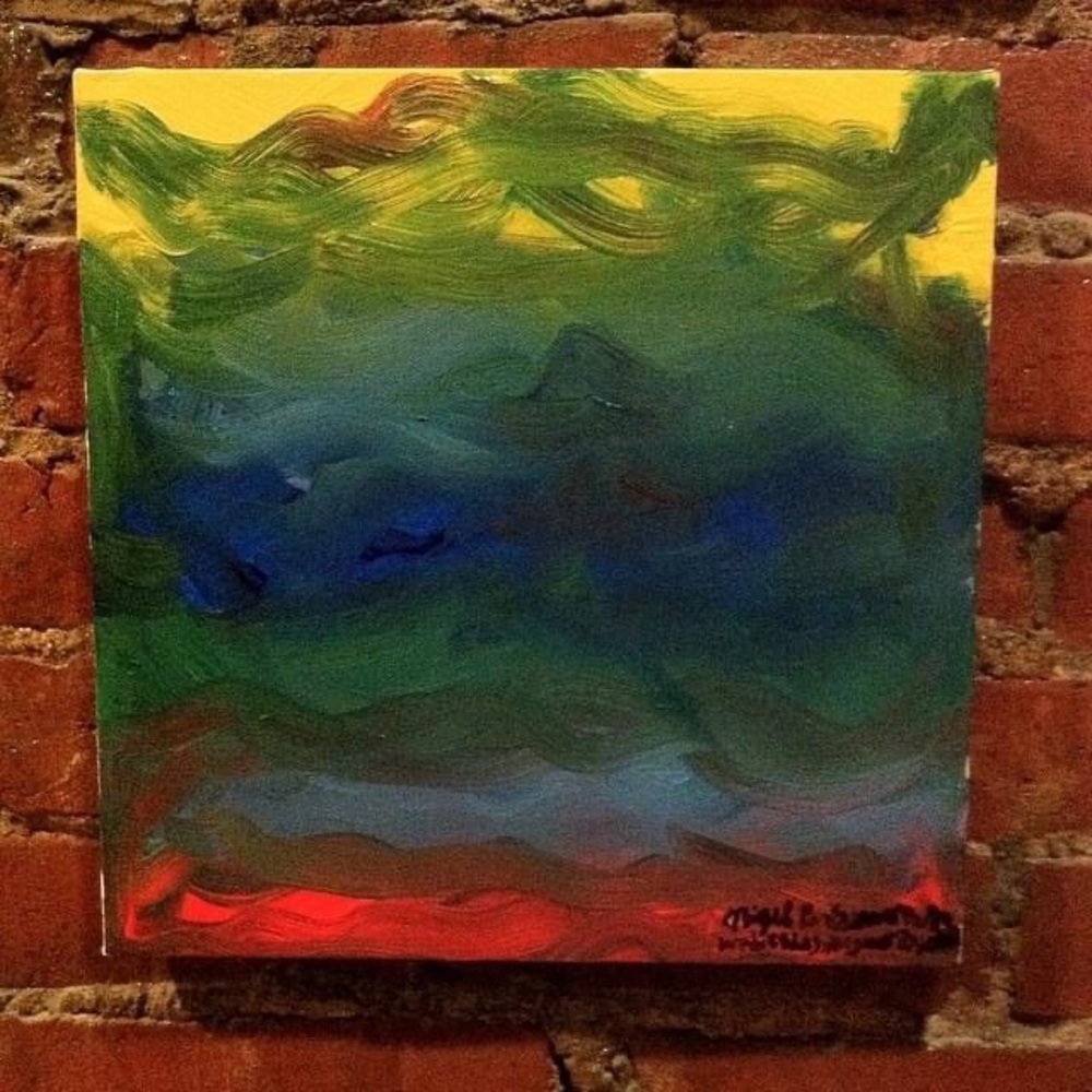 An original abstract painting, "Refreshing" by Nigel Parkinson, Jr.